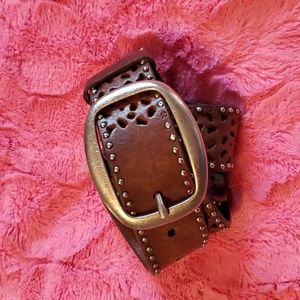 Buckle Leather studded leather belt 39 inches